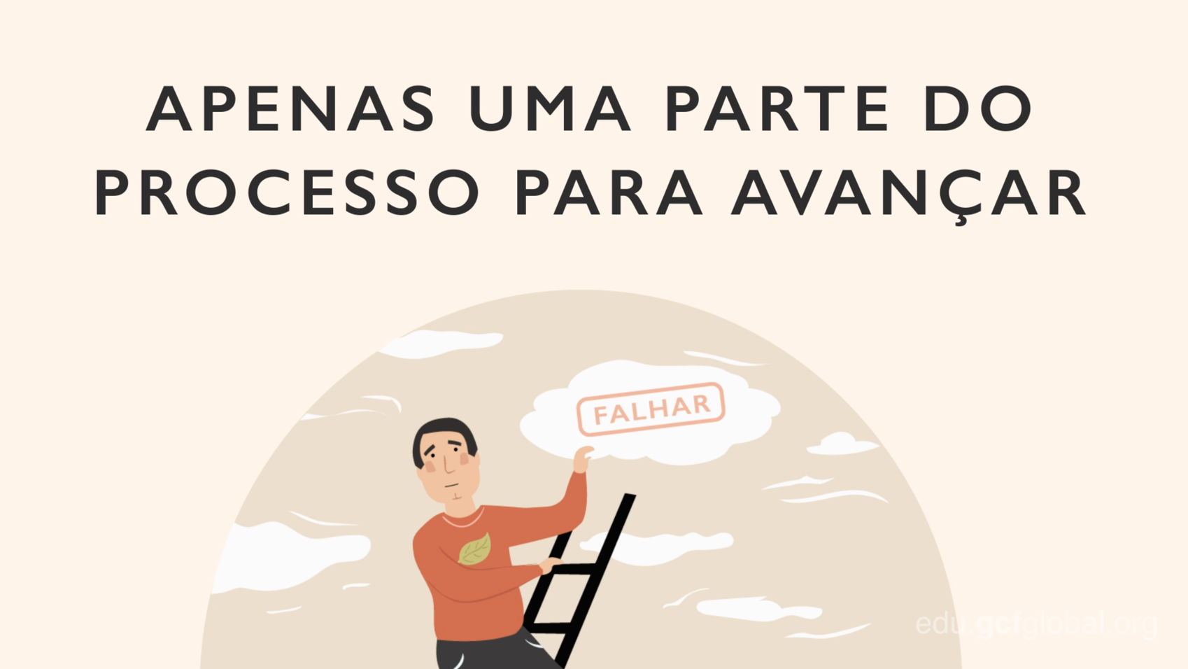 É apenas uma parte do processo para avançar.